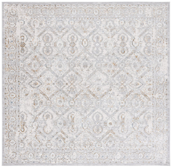 Safavieh Easton Modern Power Loomed Area Rug In Soft Ivory And Gold For Elegant Home Decor Enhancement Ivory ,Grey Gold 60% Polypropylene,40% Polyester Ean102a-7sq