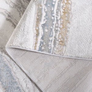 Safavieh Easton Exquisite Area Rug – Modern Elegance With Plush Comfort And Durable Design For Any Space Ivory ,Beige Blue 60% Polypropylene,40% Polyester Ean105a-8