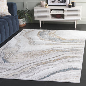 Safavieh Easton Exquisite Area Rug – Modern Elegance With Plush Comfort And Durable Design For Any Space Ivory ,Beige Blue 60% Polypropylene,40% Polyester Ean105a-8