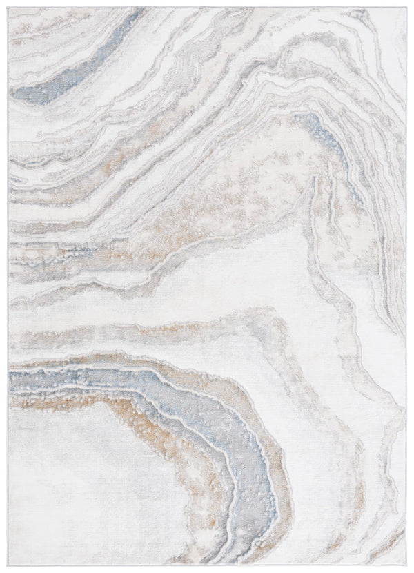 Safavieh Easton Exquisite Area Rug – Modern Elegance With Plush Comfort And Durable Design For Any Space Ivory ,Beige Blue 60% Polypropylene,40% Polyester Ean105a-8