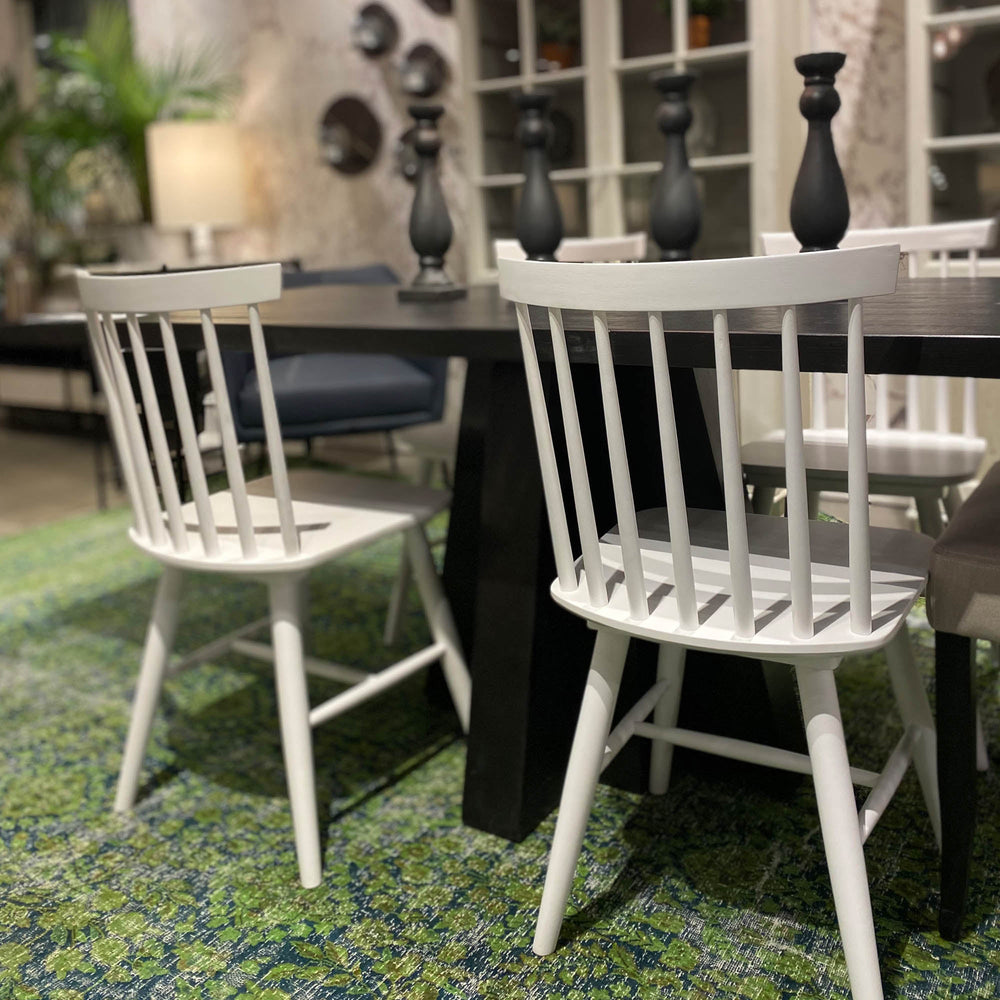 Lh Imports Easton Dining Chair - Rustic Acacia Wood Design, 18" Seat Height, Sturdy & Stylish Home Accent White Acacia,Rubber Wood Eas025-w