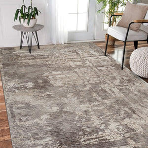 Amer Rugs Easton Modern Geometric Power-loom Area Rug - Timeless Elegance For Contemporary And Classic Spaces Dark Gray Polyester Eas50203
