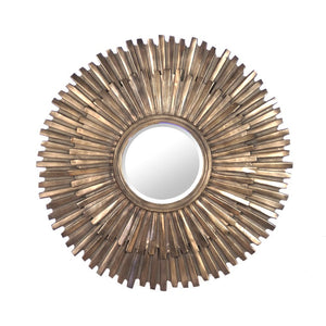 Zentique Daria Round Beveled Wall Mirror 39.5" x 39.5" — Iron Frame, Lightweight Sturdy Design for Entryways EAT11528