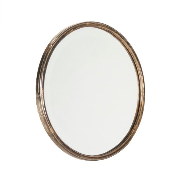 Zentique Sasha Compact Square Mirror 14" — Iron Frame, MDF Backing, Polished Finish for Small Spaces (S) EAT11532S