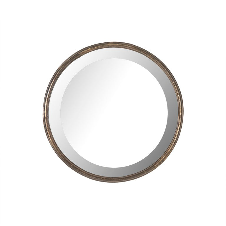 Zentique Sasha Compact Square Mirror 14" — Iron Frame, MDF Backing, Polished Finish for Small Spaces (S) EAT11532S