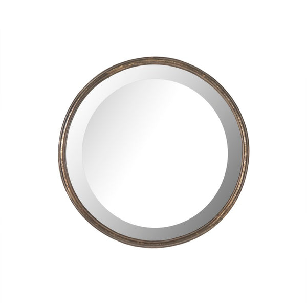 Zentique Sasha Compact Square Mirror 14" — Iron Frame, MDF Backing, Polished Finish for Small Spaces (S) EAT11532S