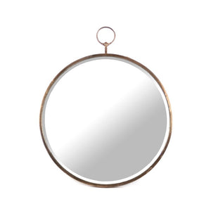 Zentique Pasha Round Accent Mirror 30" — Iron Decorative Frame on MDF Backing, Ready-to-Hang Elegance EAT11632