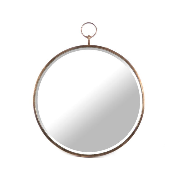 Zentique Pasha Round Accent Mirror 30" — Iron Decorative Frame on MDF Backing, Ready-to-Hang Elegance EAT11632