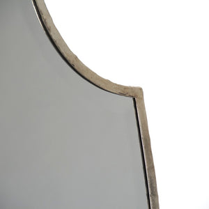 Zentique Barbora Mirror Sleek Iron Frame Rectangular Wall Mirror W25 x H35 Slim Profile for Brightening Rooms Distressed Silver EAT11721