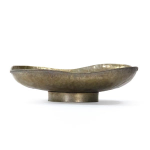 Zentique Theo Modern Iron Decorative Plate — 11" Round Textured Accent for Shelves, Walls, Mantels, Rustic Chic EAT12592Y