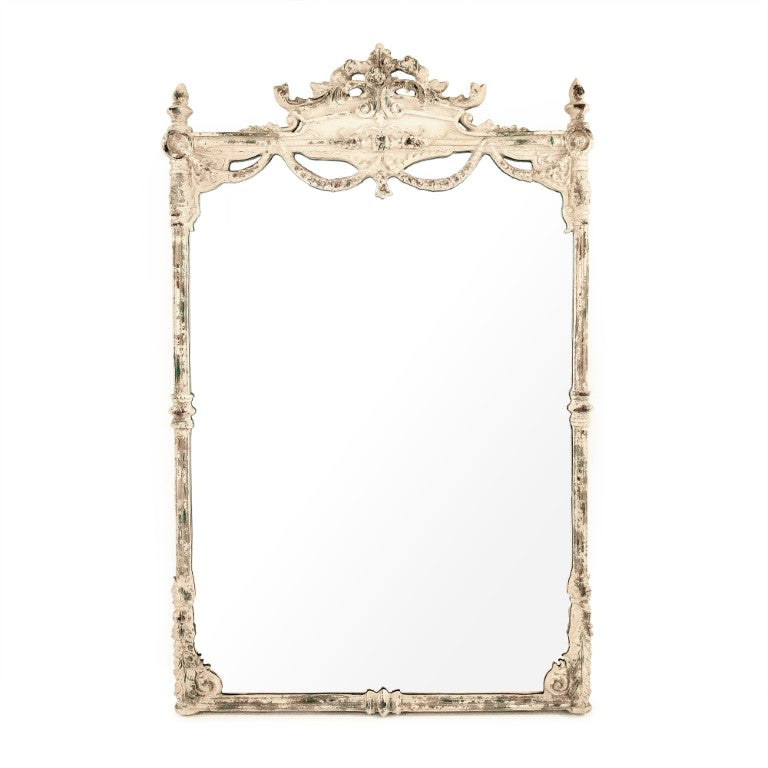 Zentique Rowena Mirror — Slim 27x42.5" Iron-Accented Wall Mirror, Lightweight MDF Frame, Sleek Entryway Focal Point EAT132754