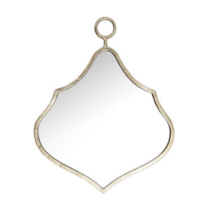 Zentique Abeille Slim Iron Wall Mirror 14.5x18in — Matte Metallic Frame, Clear Glass, Ready-to-Hang Accent Decor EAT132777