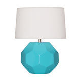 Robert Abbey Egg Blue Franklin Accent Lamp Egg Blue Glazed Ceramic Oyster Linen Shade