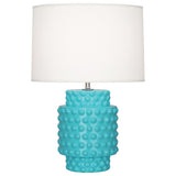 Robert Abbey Egg Blue Dolly Accent Lamp Egg Blue Glazed Textured Ceramic Fondine Fabric Shade