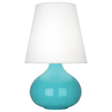 Robert Abbey Egg Blue June Accent Lamp Egg Blue Glazed Ceramic Oyster Linen Shade