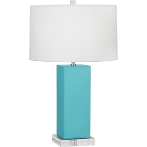 Robert Abbey Egg Blue Harvey Table Lamp Egg Blue Glazed Ceramic Oyster Linen Shade