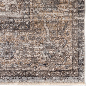 Jaipur Living En Blanc Venn Ebc05 Powerloomed Machinemade 55% Viscose 45% Polyester Traditional Medallion Indoor Rug Gray, Gold 55% Viscose 45% Polyester Rug151500