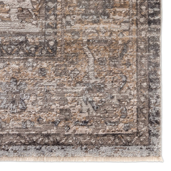 Jaipur Living En Blanc Venn Ebc05 Powerloomed Machinemade 55% Viscose 45% Polyester Traditional Medallion Indoor Rug Gray, Gold 55% Viscose 45% Polyester Rug151500