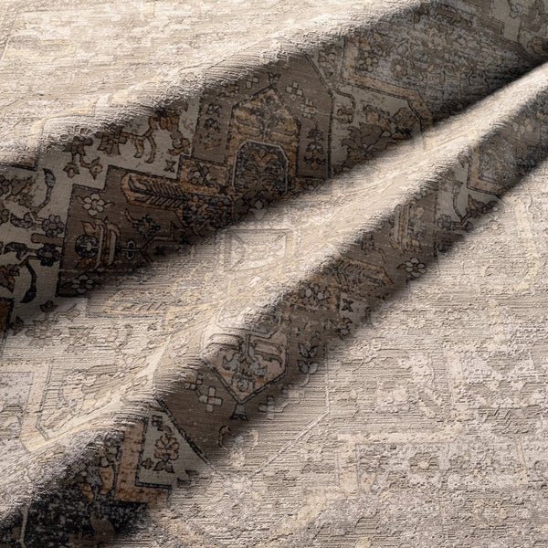 Jaipur Living En Blanc Venn Ebc05 Powerloomed Machinemade 55% Viscose 45% Polyester Traditional Medallion Indoor Rug Gray, Gold 55% Viscose 45% Polyester Rug151500