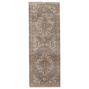 Jaipur Living En Blanc Venn Ebc05 Powerloomed Machinemade 55% Viscose 45% Polyester Traditional Medallion Indoor Rug Gray, Gold 55% Viscose 45% Polyester Rug151500