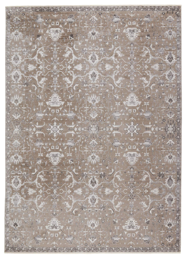 Jaipur Living Vibe by Jaipur Living Fionn Vintage Brocade Polyester Viscose Neutral Area Rug 8'10"X12'7" RUG148911