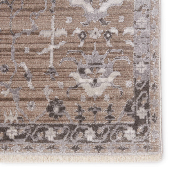 Jaipur Living Vibe by Jaipur Living Fionn Vintage Brocade Polyester Viscose Neutral Area Rug 8'10"X12'7" RUG148911