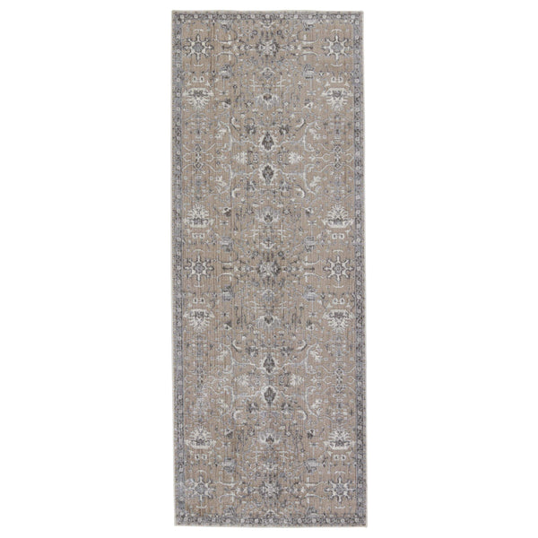 Jaipur Living Vibe by Jaipur Living Fionn Vintage Brocade Polyester Viscose Neutral Area Rug 3'X8' RUG151502