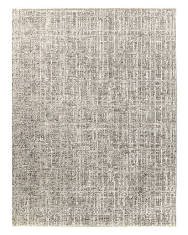 Jaipur Living En Blanc Sovis Ebc10 Powerloomed Machinemade 50% Polyester 50% Viscose Abstract Abstract Indoor Rug Gray, Ivory 50% Polyester 50% Viscose Rug153353
