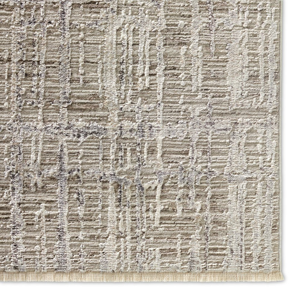 Jaipur Living En Blanc Sovis Ebc10 Powerloomed Machinemade 50% Polyester 50% Viscose Abstract Abstract Indoor Rug Gray, Ivory 50% Polyester 50% Viscose Rug153353
