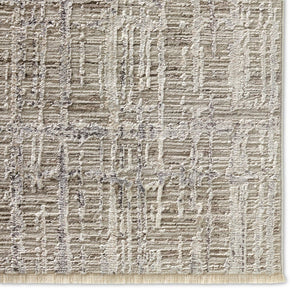 Jaipur Living En Blanc Sovis Ebc10 Powerloomed Machinemade 50% Polyester 50% Viscose Abstract Abstract Indoor Rug Gray, Ivory 50% Polyester 50% Viscose Rug153353