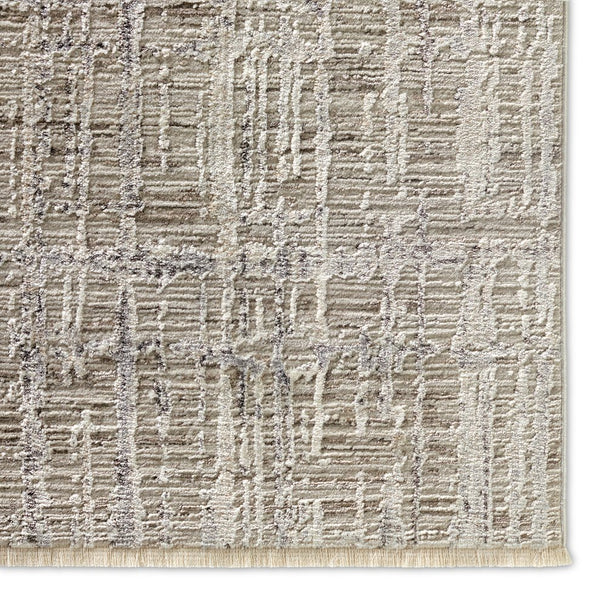 Jaipur Living En Blanc Sovis Ebc10 Powerloomed Machinemade 50% Polyester 50% Viscose Abstract Abstract Indoor Rug Gray, Ivory 50% Polyester 50% Viscose Rug153353