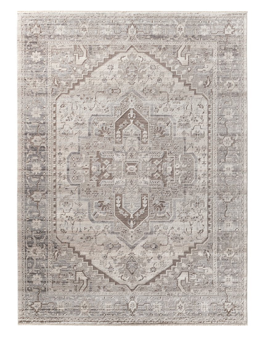 Jaipur Living En Blanc Venn Ebc11 Powerloomed Machinemade 60% Polyester 40% Viscose Traditional Medallion Indoor Rug Taupe, Gray 60% Polyester 40% Viscose Rug154918