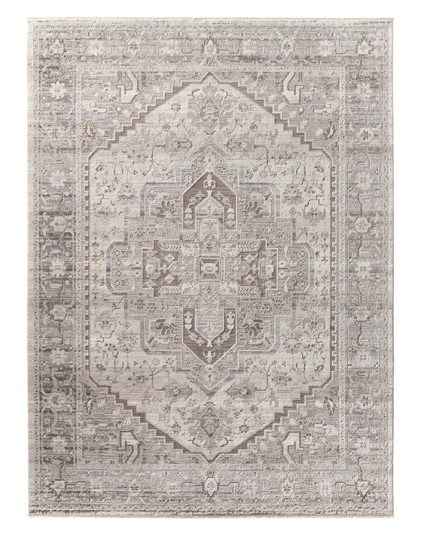 Jaipur Living En Blanc Venn Ebc11 Powerloomed Machinemade 60% Polyester 40% Viscose Traditional Medallion Indoor Rug Taupe, Gray 60% Polyester 40% Viscose Rug154918