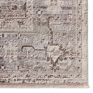 Jaipur Living En Blanc Venn Ebc11 Powerloomed Machinemade 60% Polyester 40% Viscose Traditional Medallion Indoor Rug Taupe, Gray 60% Polyester 40% Viscose Rug154918