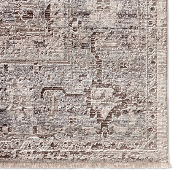 Jaipur Living En Blanc Venn Ebc11 Powerloomed Machinemade 60% Polyester 40% Viscose Traditional Medallion Indoor Rug Taupe, Gray 60% Polyester 40% Viscose Rug154918