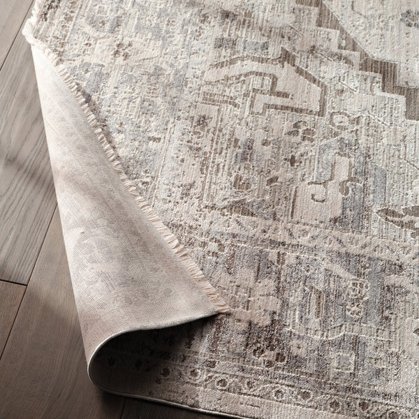 Jaipur Living En Blanc Venn Ebc11 Powerloomed Machinemade 60% Polyester 40% Viscose Traditional Medallion Indoor Rug Taupe, Gray 60% Polyester 40% Viscose Rug154918