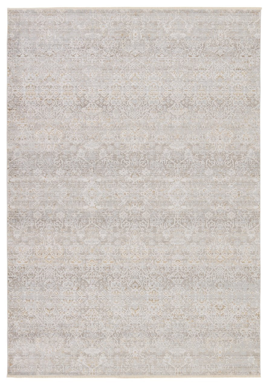 Jaipur Living En Blanc Wayreth Ebc12 Powerloomed Machinemade 60% Polyester 40% Viscose Vintage Floral Indoor Rug Taupe, Gray 60% Polyester 40% Viscose Rug154925