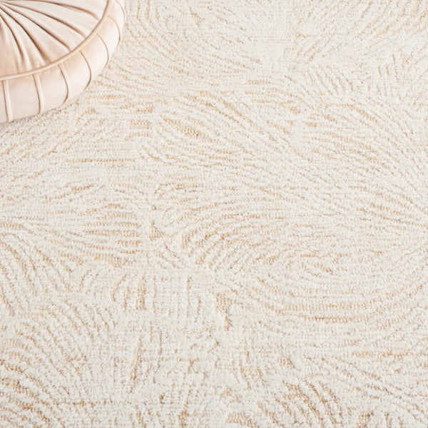 Safavieh Ebony Hand Tufted Wool Floral Area Rug Ornate Ivory Pile for Living or Bedroom Gold 10'-0" x 14'-0" EBN101D-10