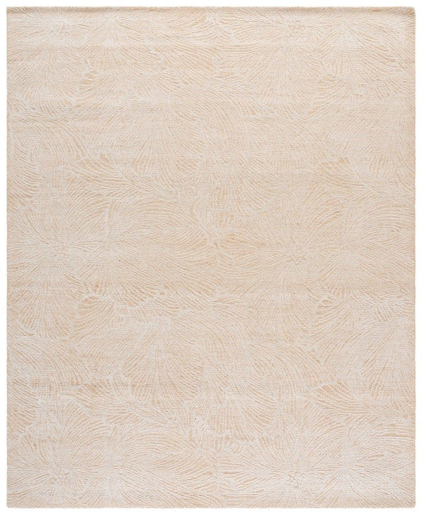 Safavieh Ebony Hand Tufted Wool Floral Area Rug Ornate Ivory Pile for Living or Bedroom Gold 9'-0" x 12'-0" EBN101D-9