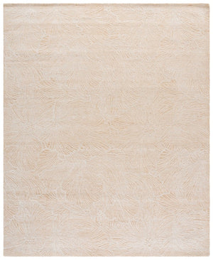 Safavieh Ebony Hand Tufted Wool Floral Area Rug Ornate Ivory Pile for Living or Bedroom Gold 9'-0" x 12'-0" EBN101D-9