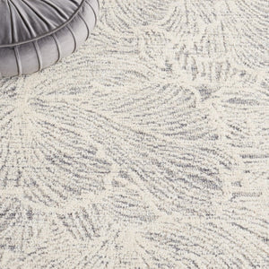 Safavieh Ebony Hand Tufted Wool Floral Area Rug Ornate Ivory Pile for Living or Bedroom Gray 10'-0" x 14'-0" EBN101F-10