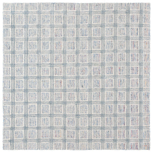 Safavieh Ebony Hand‑Tufted 9X12 Wool Rug In Blue & Ivory Geometric Pattern — Soft Durable Low‑Profile 3/8" EBN119A-9