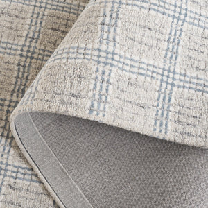 Safavieh Ebony Hand-Tufted Wool Accent Rug In Silver Ivory Geometric Pattern — Low-Profile, Durable Style 2'-0" x 3'-0" EBN119G-2