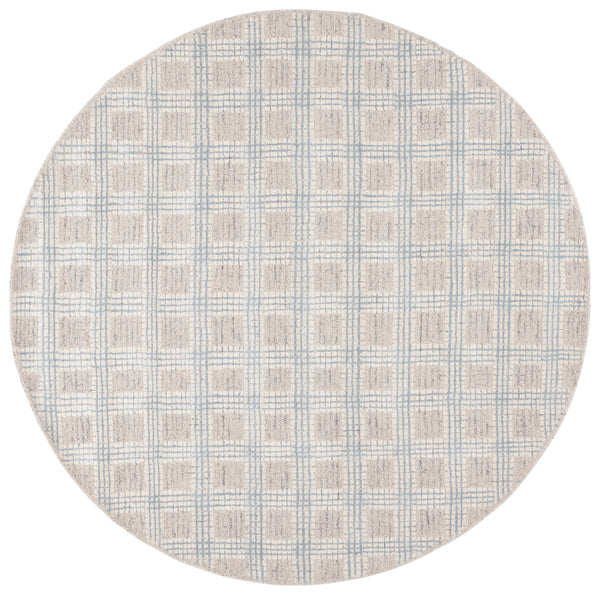 Safavieh Ebony Hand-Tufted Wool Accent Rug In Silver Ivory Geometric Pattern — Low-Profile, Durable Style 2'-0" x 3'-0" EBN119G-2