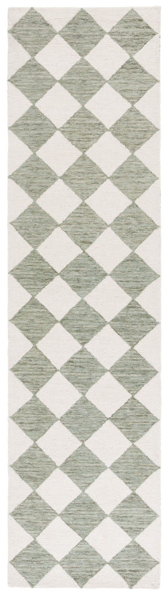 Safavieh Ebony Hand-tufted Wool Pile Rug - Timeless Elegance With Classic Diamond Pattern For Any Space Sage ,Ivory Wool Pile Ebn120w-28