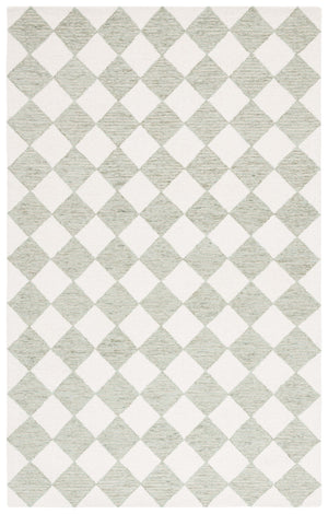 Safavieh Ebony Hand-tufted Wool Pile Rug - Timeless Elegance With Classic Diamond Pattern For Any Space Sage ,Ivory Wool Pile Ebn120w-28