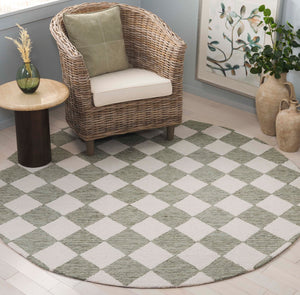 Safavieh Ebony Hand-tufted Wool Pile Rug - Timeless Elegance With Classic Diamond Pattern For Any Space Sage ,Ivory Wool Pile Ebn120w-28