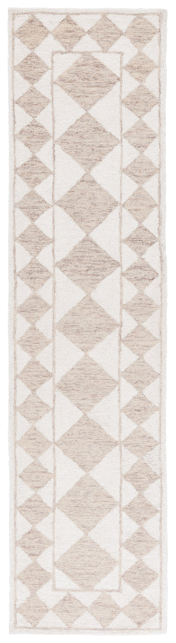 Safavieh Ebony Hand-tufted Area Rug – Luxurious Geometric Design In Soft Blue And Ivory For Modern Spaces Light Brown ,Ivory Wool,Polyester Ebn122t-9