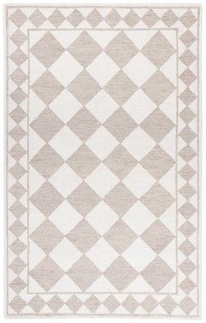 Safavieh Ebony Hand-tufted Area Rug – Luxurious Geometric Design In Soft Blue And Ivory For Modern Spaces Light Brown ,Ivory Wool,Polyester Ebn122t-9