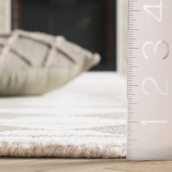 Safavieh Ebony Hand-tufted Area Rug – Luxurious Geometric Design In Soft Blue And Ivory For Modern Spaces Sage ,Ivory Wool,Polyester Ebn122w-9